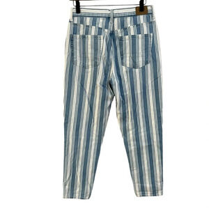 American Eagle Retro Indigo Stripe High Waist Mom Jean - 6